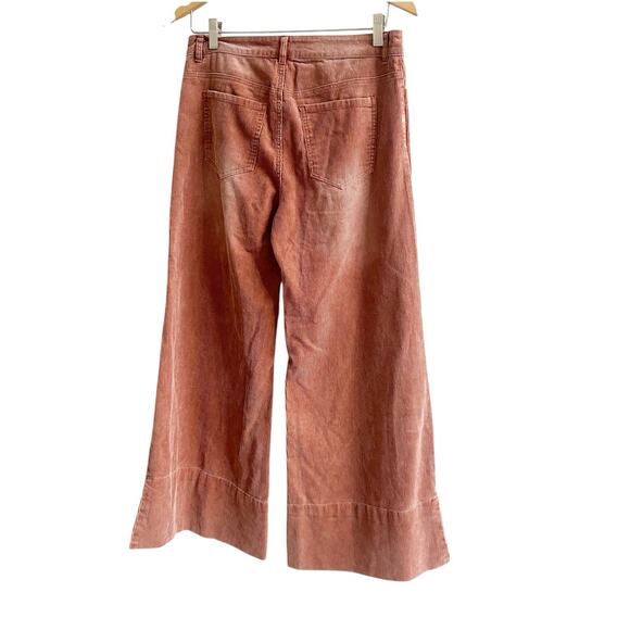 So Me Boutique Mallory Wide Leg Corduroy Pants In Rust Size Large Boho NWT - Picture 2 of 10